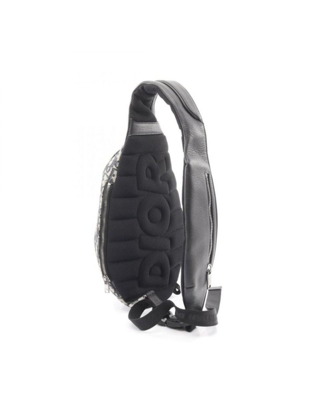 Dior Waist Bag Scarab Black Navy Canvas Leather Beige - Picture 2 of 7